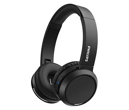 Trådløse on-ear-hovedtelefoner fra Philips i sort design med behagelige ørepuder og justerbar hovedbøjle