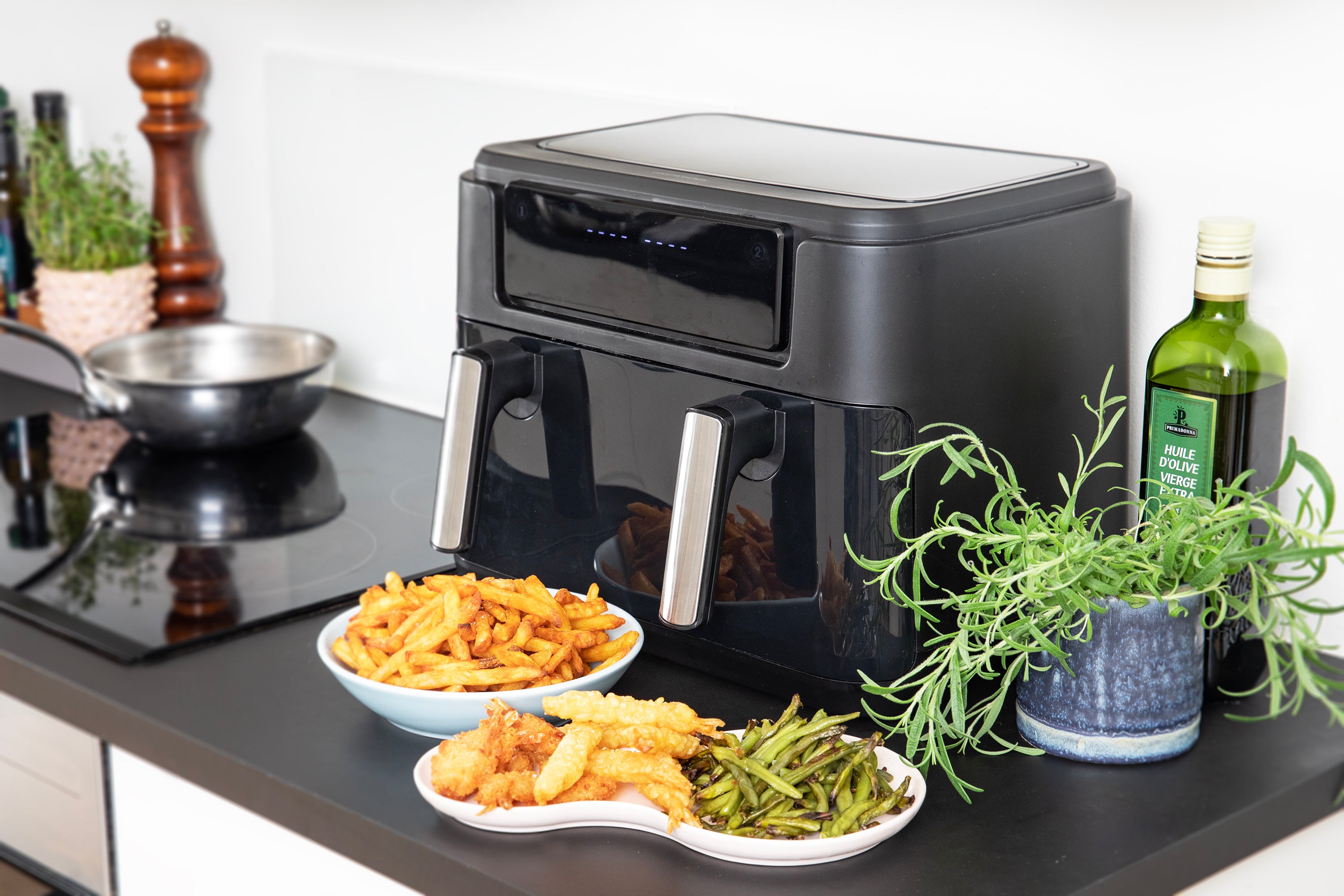 Gastronomas dual zone Air fryer 10 liter - sort