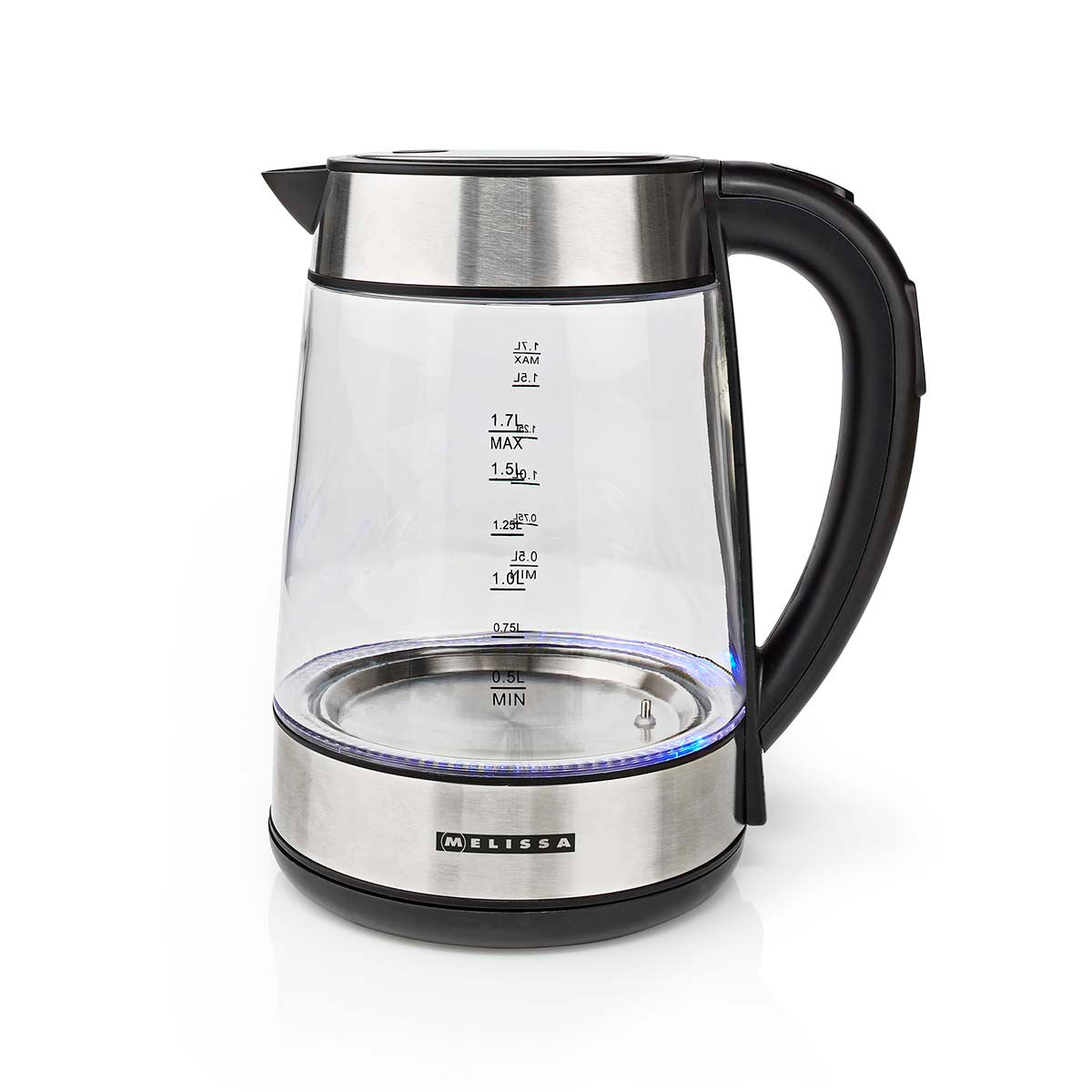 MELISSA - Digital elkedel | 1,7 l | 2200 W | Glas | 50/70/80/90/100 °C Forudindstillinger | 360° pirouettebase | Skjult varmeelement | Strix®-controller | Hold-varm-funktion | Tørkogningsbeskyttelse - 16130311