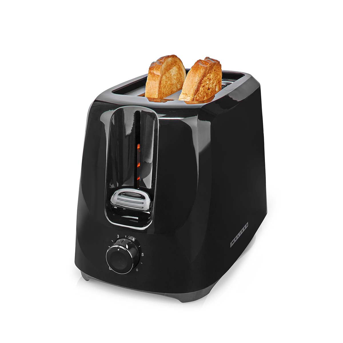 MELISSA - Brødrister | 2 skiver | 700 W | 6 bruningsniveauer | Aftagelig krummebakke | Annulleringsfunktion | Sort - 16140149