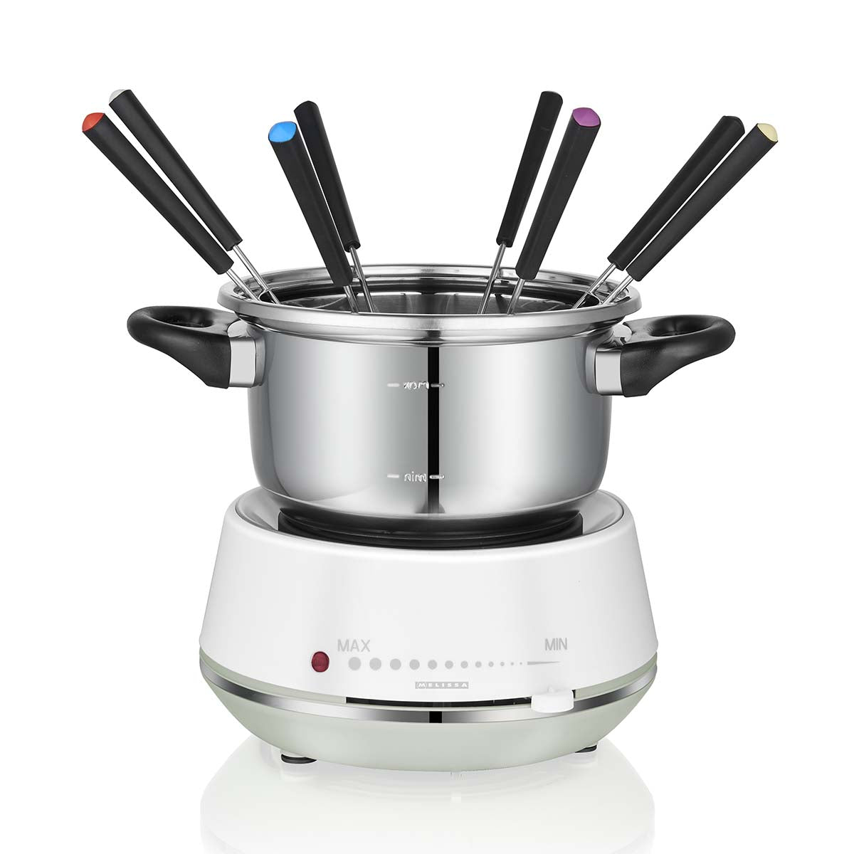 MELISSA - Elektrisk fondue 2L 1200W rustfrit stål/hvid - 16310230