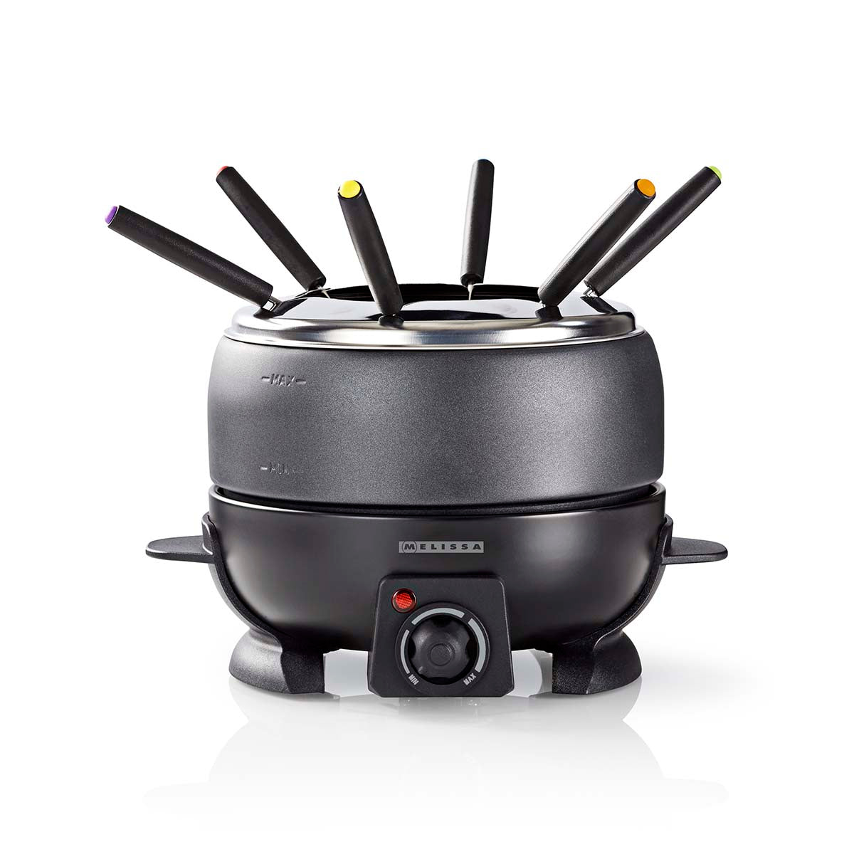 MELISSA - Fonduesæt | 6 personer | 2,3 l | Justerbar temperaturstyring | 800 W | Cool touch-håndtag | Skridsikre fødder | Beskyttelse mod overophedning - 16310236
