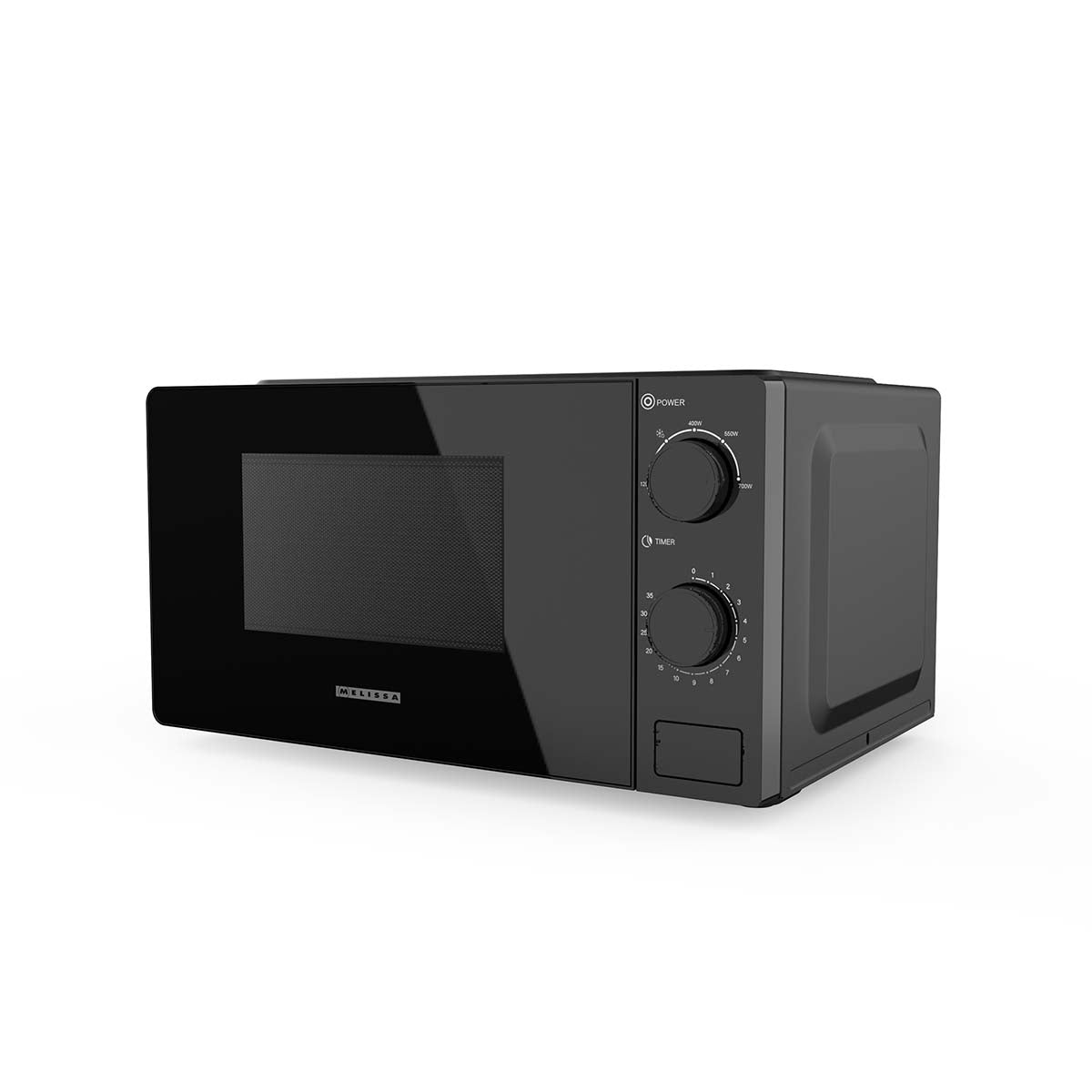MELISSA - Mikrobølgeovn | 700 W | 20 L kapacitet | 5 effektniveauer | Optøning | 35-minutters timer | Sort - 16330133