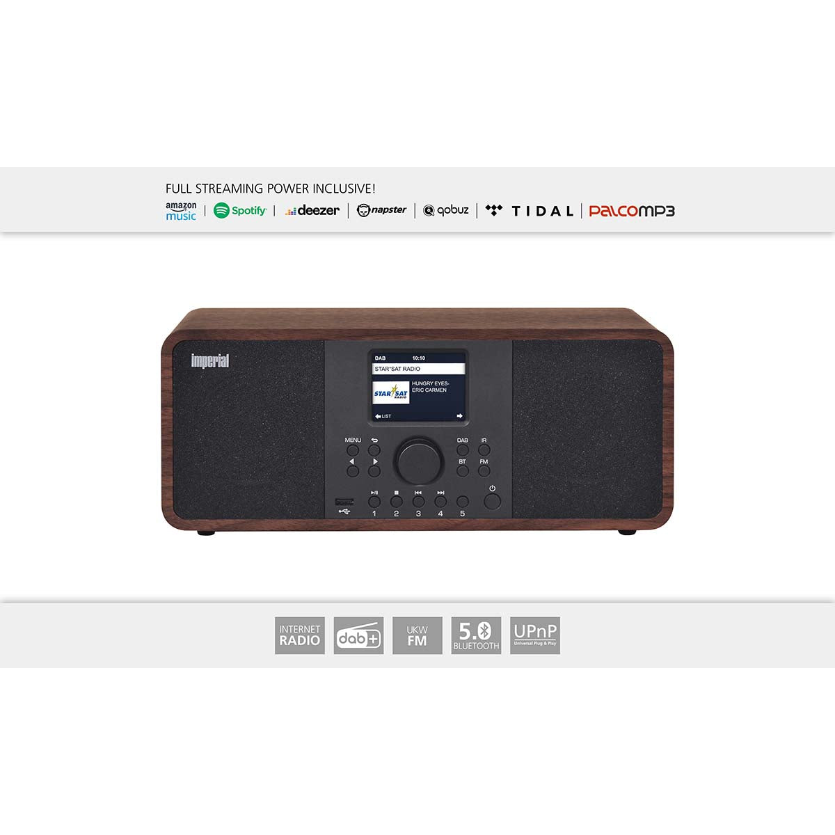 Imperial - Imperial DABMAN i205 Hybrid Stereo Radio DAB+ / FM / Internet / Bluetooth Trælook - 22-233-00