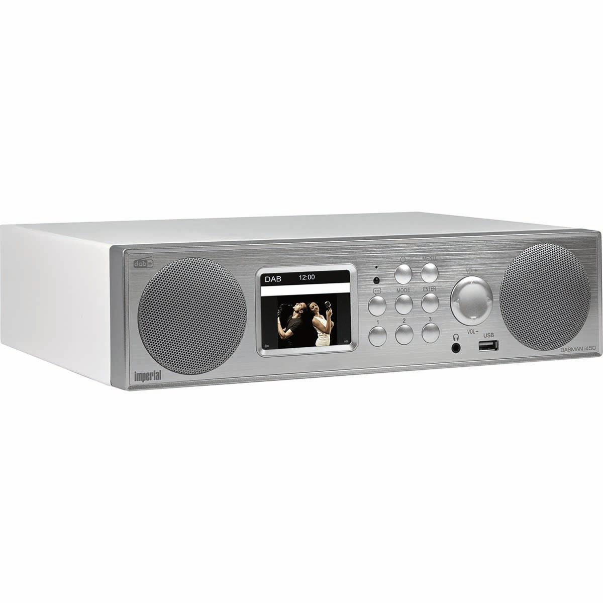 Imperial - DABMAN i450 Hybrid Stereo Radio DAB+ / FM / Internet /Bluetooth Hvid-Sølv - 22-246-00