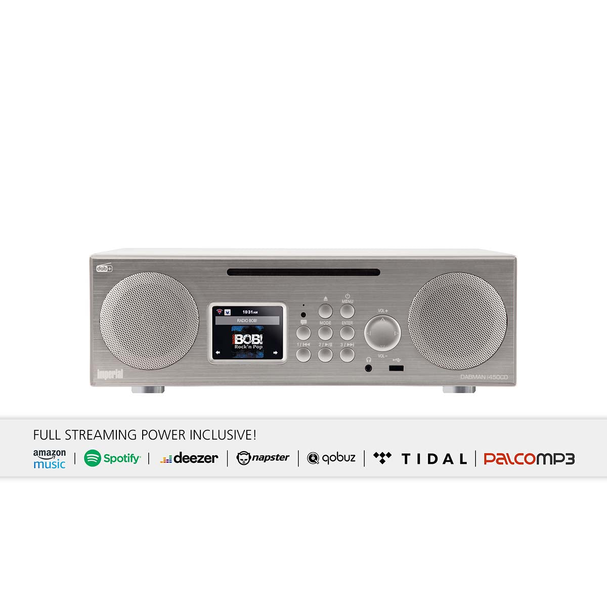 Imperial - DABMAN i450 CD Multifunktionel Stereo Radio DAB+ / FM / Internet / Bluetooth Hvid-Sølv - 22-248-00