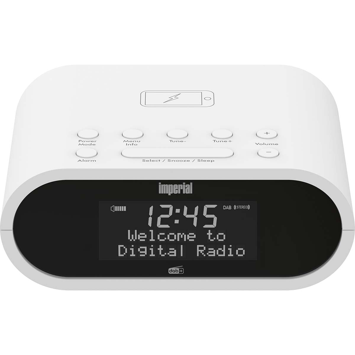 Imperial - DABMAN d20 DAB+ og FM-radiovækkeur Hvid - 22-276-00