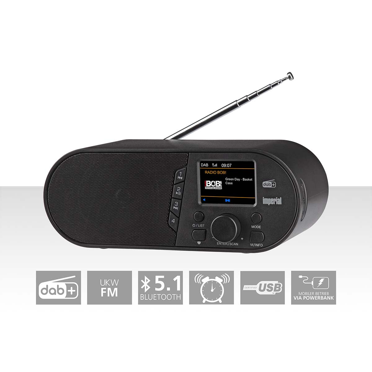 Imperial - DABMAN d105 Compact DAB+ /FM / Bluetooth Radio Sort - 22-314-00