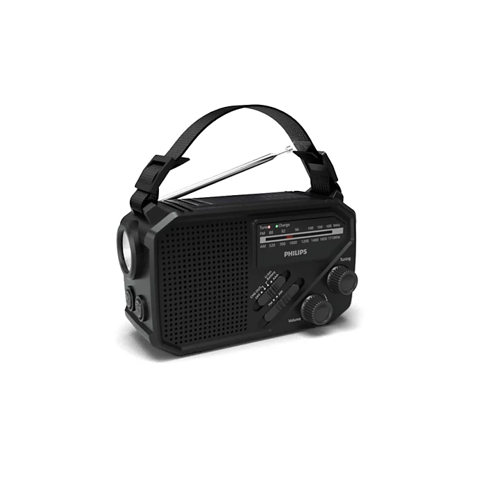 Philips TAR1609/00 Bærbar Radio med Lommelygte og SOS-alarm