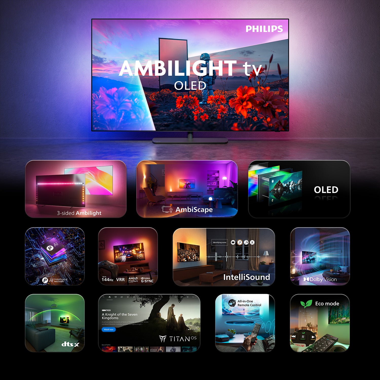 Philips 55OLED811/12 55" 4K OLED Ambilight Smart-TV