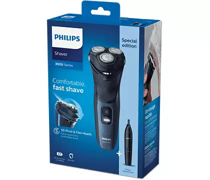 Philips S3134/57 shaver til våd/tør barbering inkl. næsehårstrimmer