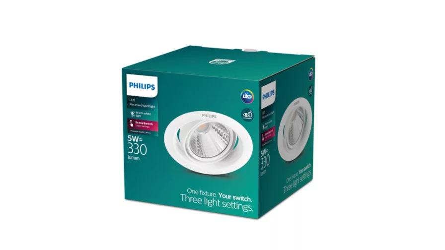 Philips myLiving Pomeron Indbygningsspot – 3 lysindstillinger uden dæmper