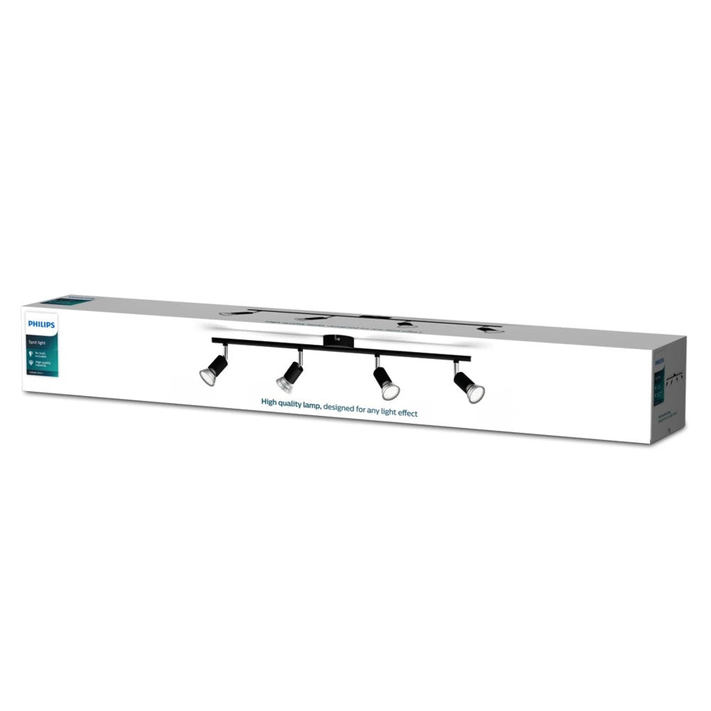 Philips Limbali Loftspot GU10 4x50W - Sort