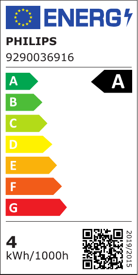 EU-energimærke: PHILIPS LED Classic Filament 60W standard E27 2700K mat ikke dæmpbar, Ultra Efficient, 50.000 timer, 4 pak (klasse A)
