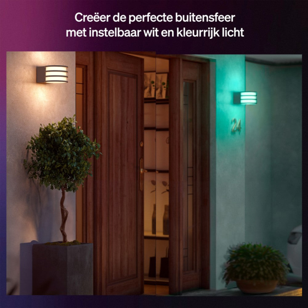 Philips Hue Lucca Udendørs Væglampe - Sort