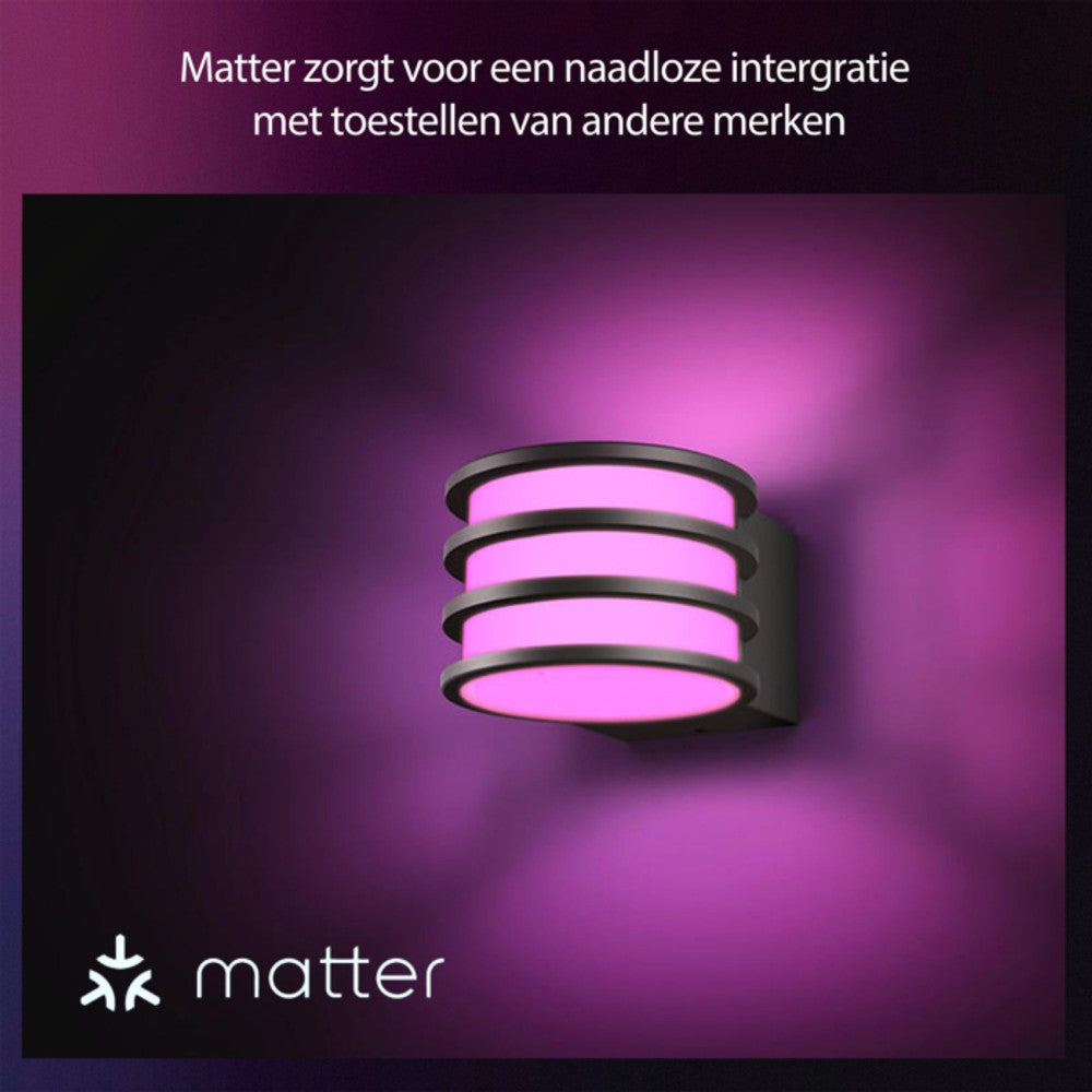 Philips Hue Lucca Udendørs Væglampe - Sort