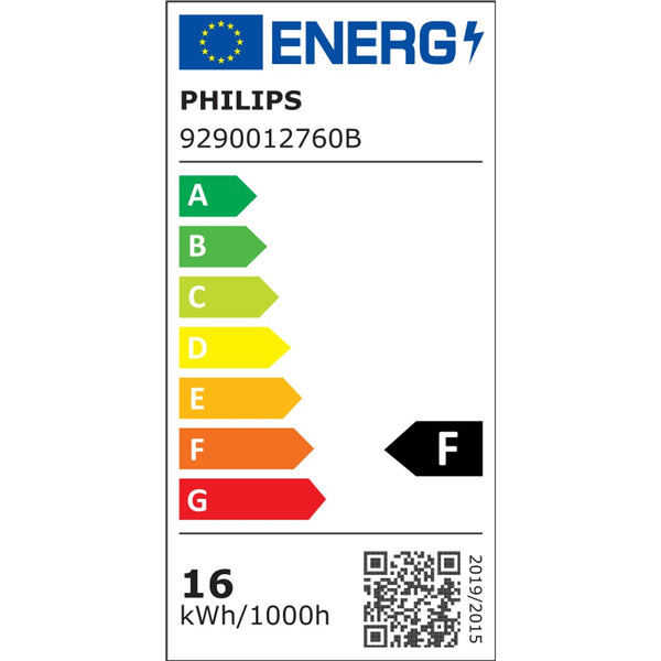 EU-energimærke: EU-energimærke, PHILIPS LED rør 1200 mm 16W kold hvid ikke dæmpbar 1 pak (klasse F)