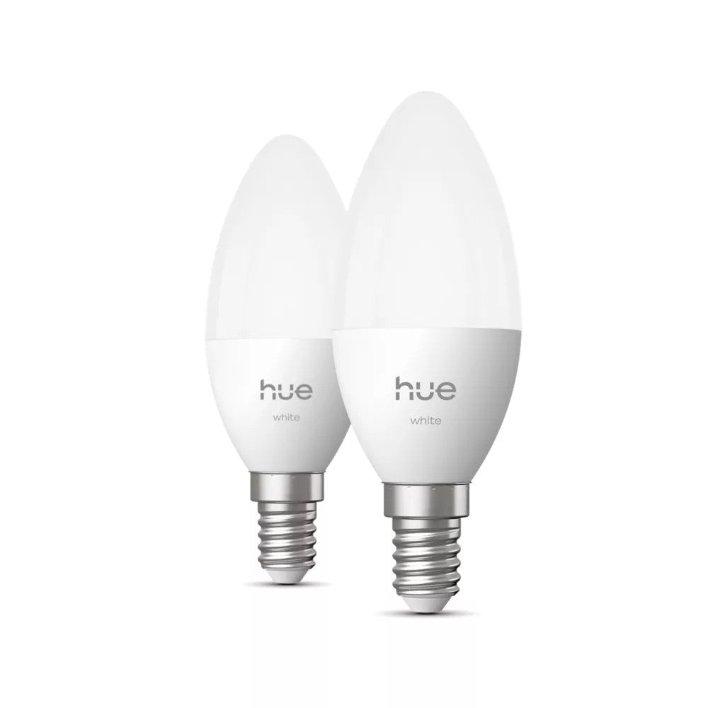 Philips Hue 929004295902 White B39 Kerte Smart LED-pære E14 2-pak