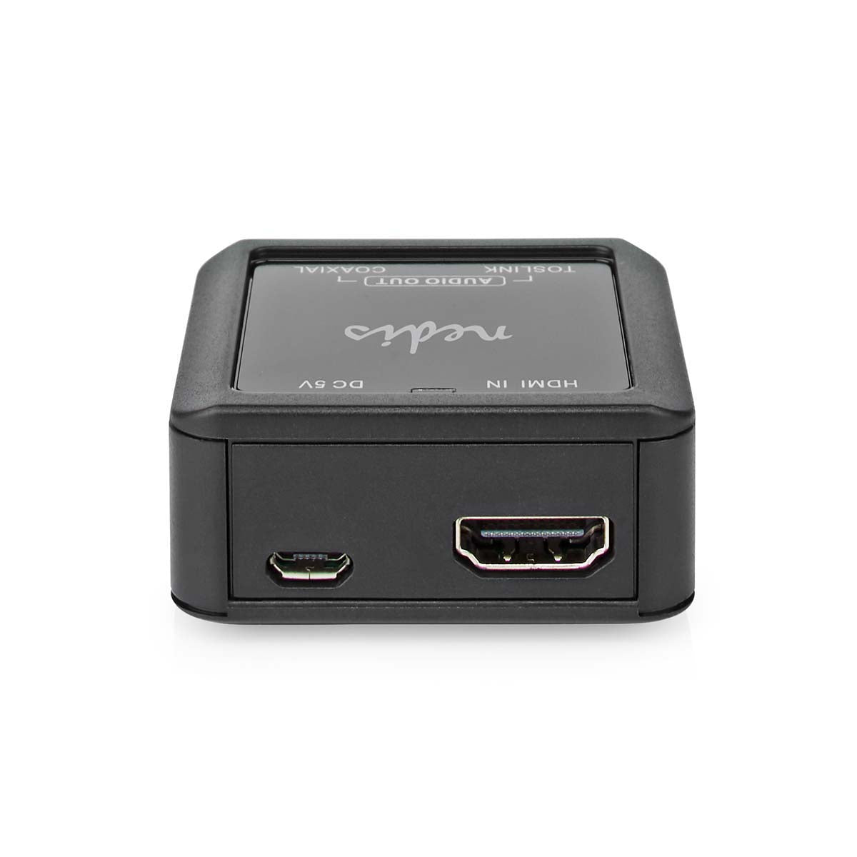 Nedis - Digital Audio Converter | 1-vejs | Indgang til lyd- / video- / dataforbindelser: DC Power / HDMI™ Input | Audio / video / dataforbindelser output: 1x Coax Audio / 1x TosLink Female | Automatisk | Antracit - ACON3425AT