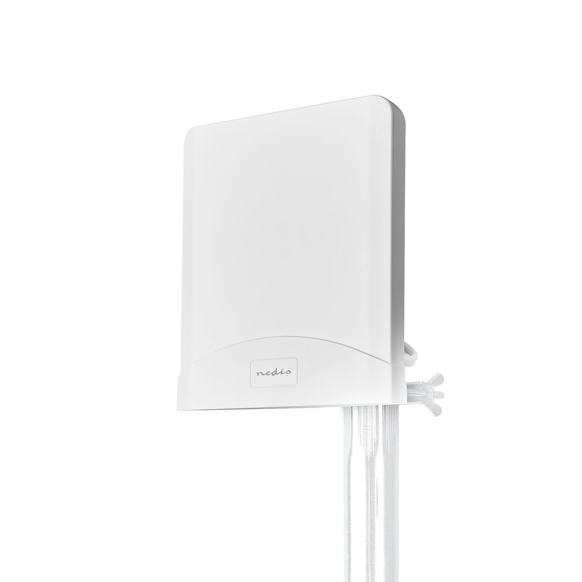 Nedis - 5G / 4G / 3G antenne | 5G | Indendørs eller udendørs | 698-5000 MHz | Forstærkning: 6 dB | 2.50 m | Hvid - ANOR5G20WT