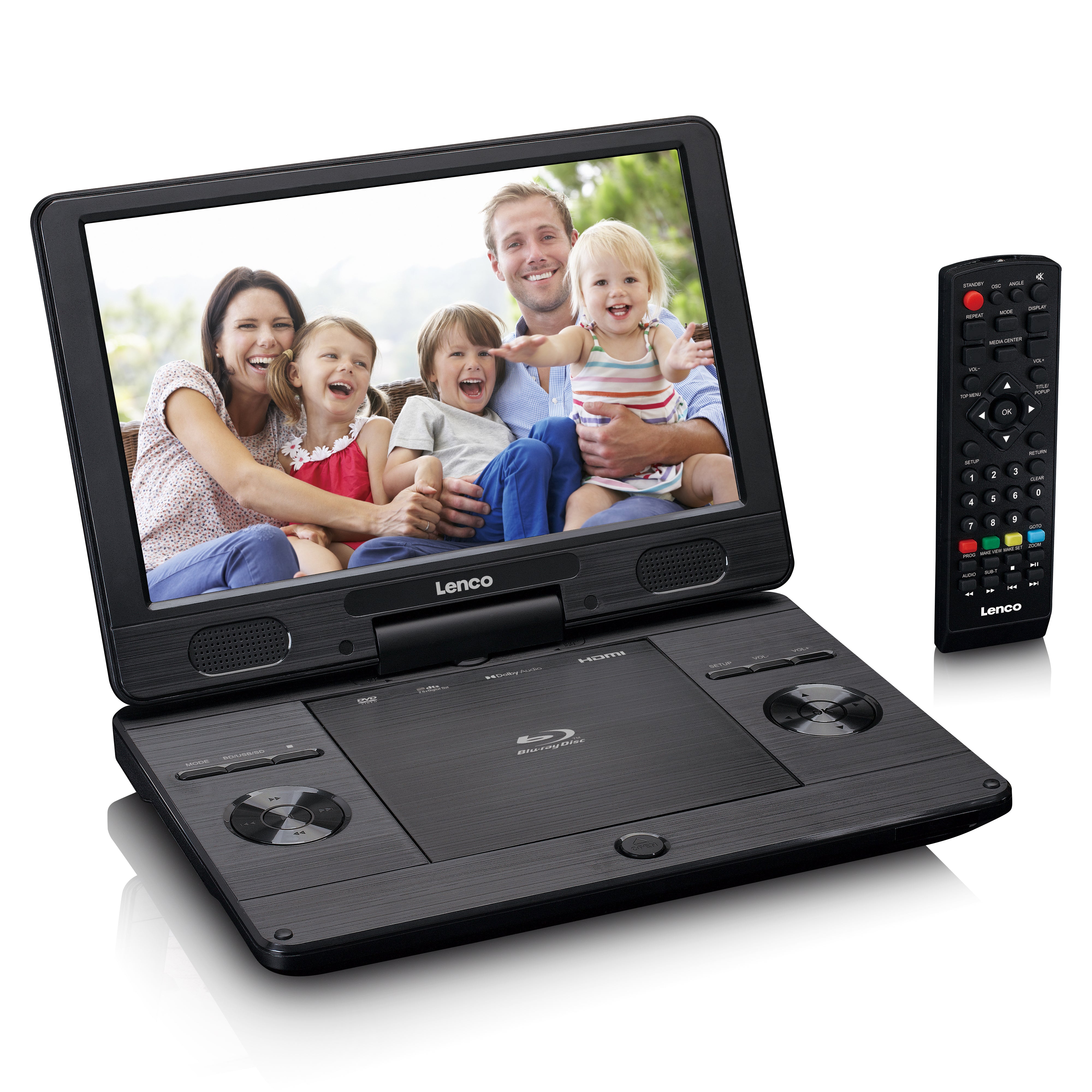 Lenco - Bærbar 11,5" Bluray-DVD-afspiller Sort - BRP-1150BK