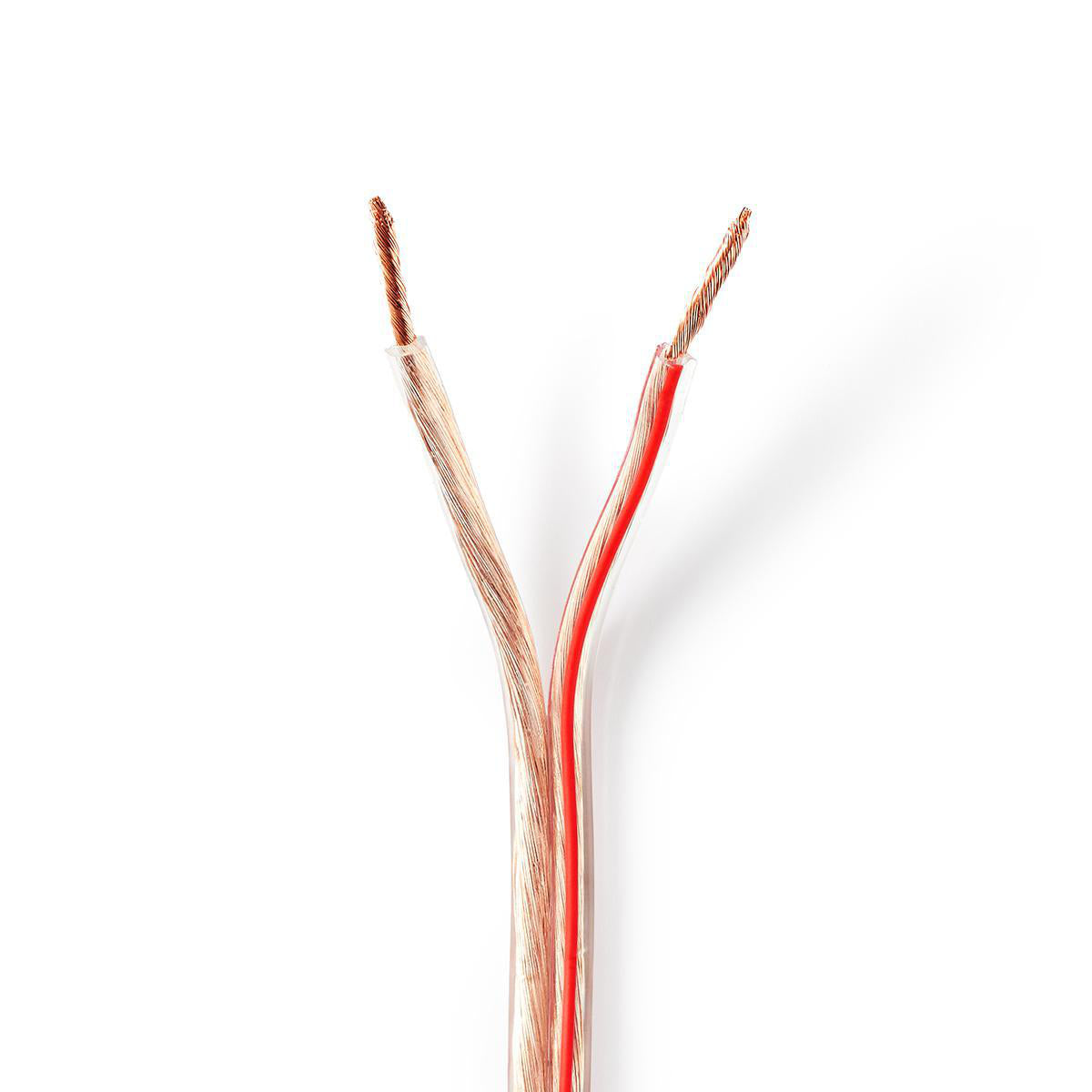 Nedis - Højtaler Kabel | 2 x 2.50 mm² | Kobber | 25.0 m | Runde | PVC | Gennemsigtig | Rulle - CABR2500TR250