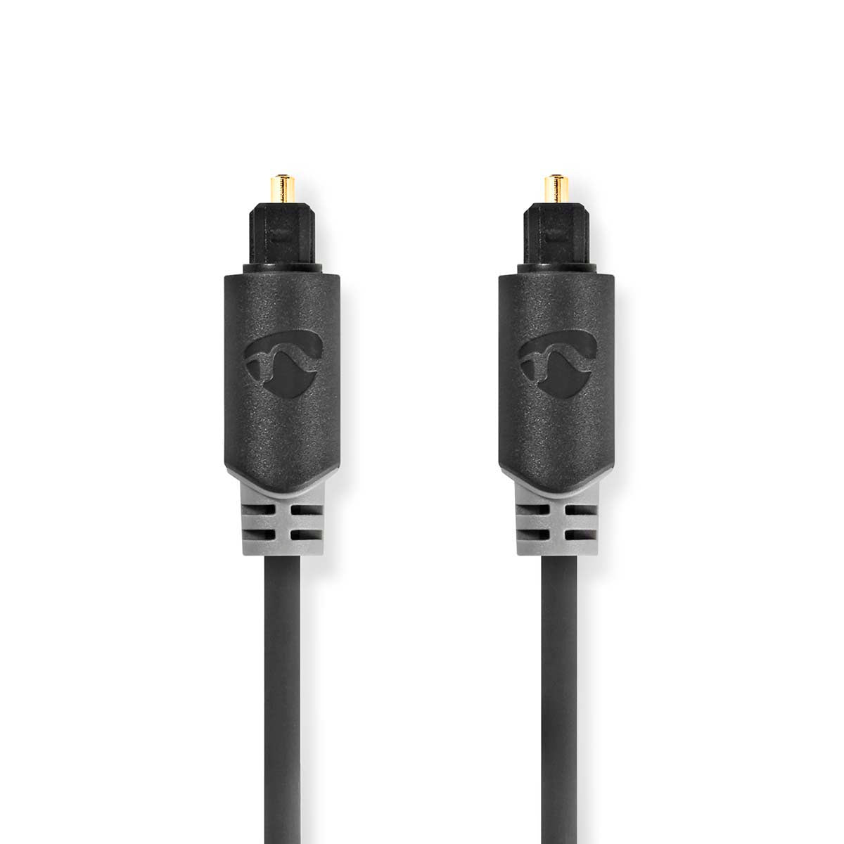 Nedis - Optisk lydkabel | TosLink Male | TosLink Male | 5.00 m | Runde | PVC | Antracit | Box - CABW25000AT50