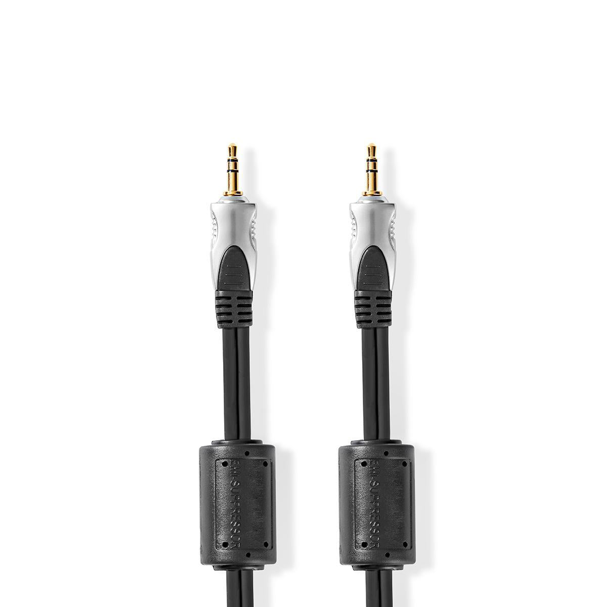 Nedis - Stereo Audio kabel | 3.5 mm Hanstik | 3.5 mm Hanstik | Guldplateret | 5.00 m | Runde | Antracit | Plastikæske - CAGC22000AT50