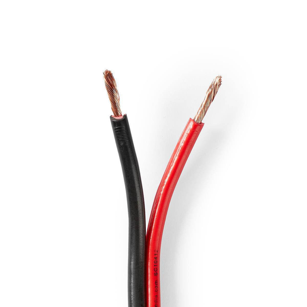 Nedis - Højtaler Kabel | 2 x 2.50 mm² | CCA | 25.0 m | Runde | PVC | Rød / Sort | Folie - CAGW2500BK250