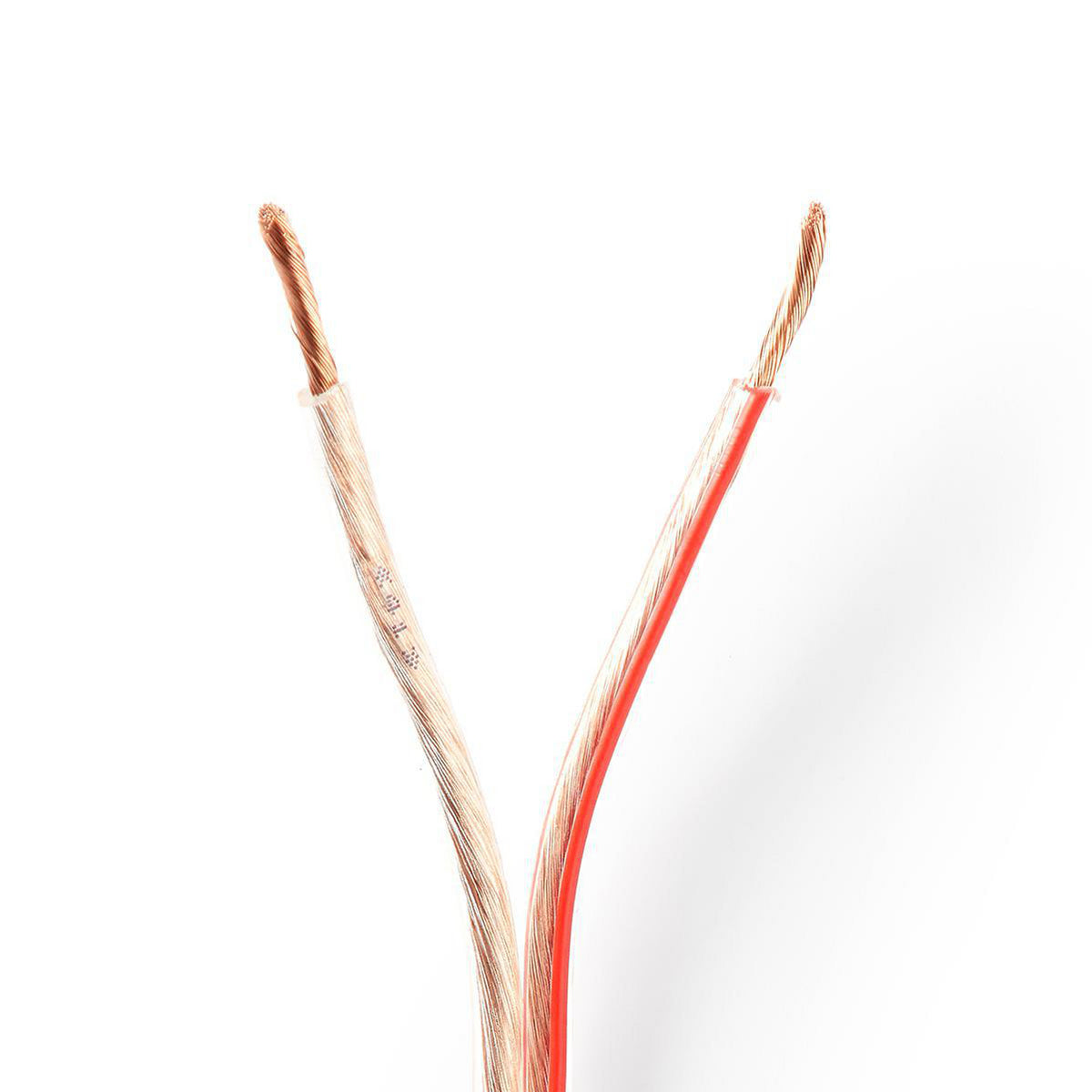Nedis - Højtaler Kabel | 2 x 2.50 mm² | CCA | 100 m | Runde | PVC | Gennemsigtig | Folie - CAGW2500TR1000