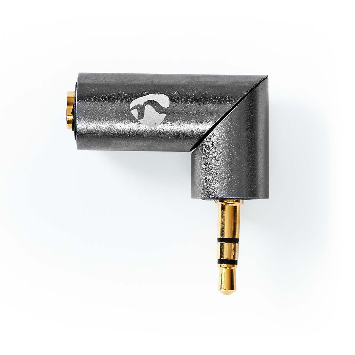 Nedis - Stereo Audio Adapter | 3.5 mm Hanstik | 3.5 mm Hunstik | Guldplateret | Lige | Aluminium | Guld / Gun Metal Grå | 1 stk. | Cover Window Box - CATB22975GY