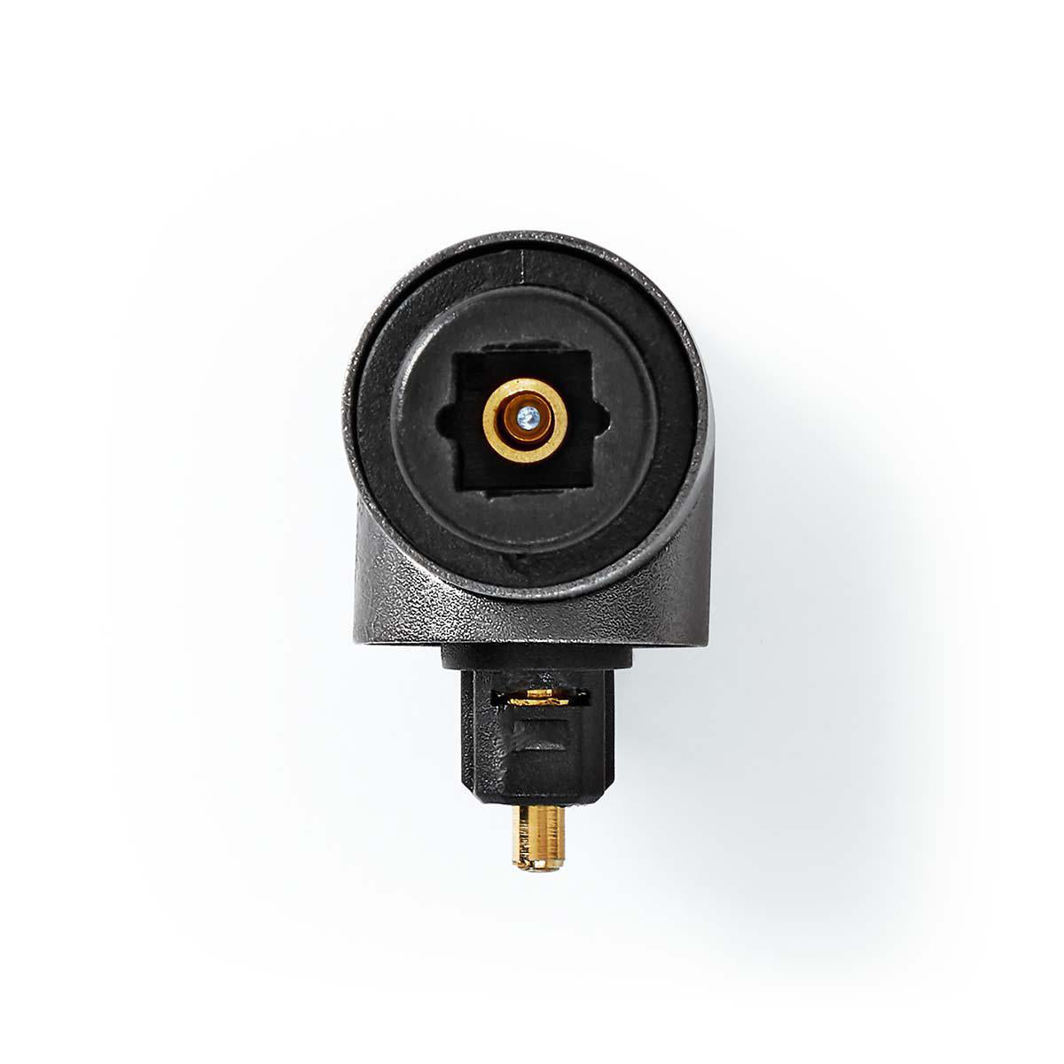 Nedis - TosLink Adapter | Toslink Hun | TosLink Male | Vinkel 90° | Aluminium | Gun Metal Grå | 1 stk. | Box - CATB25920GY