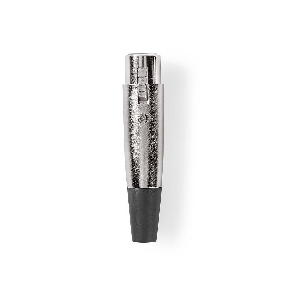 Nedis - XLR-stik | Lige | Hun | Nikkelplateret | Lodning | Kabeldiameter: 7.0 mm | Metal | Sølv | 25 stk. | Plastikpose - CAVC15902ME