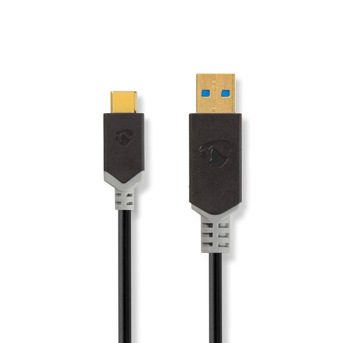 Nedis - USB-kabel | USB 3.2 Gen 1 | USB-A Han | USB-C™ Han | 60 W | 5 Gbps | Guldplateret | 1.00 m | Runde | PVC | Antracit | Window Box - CCBW61600AT10