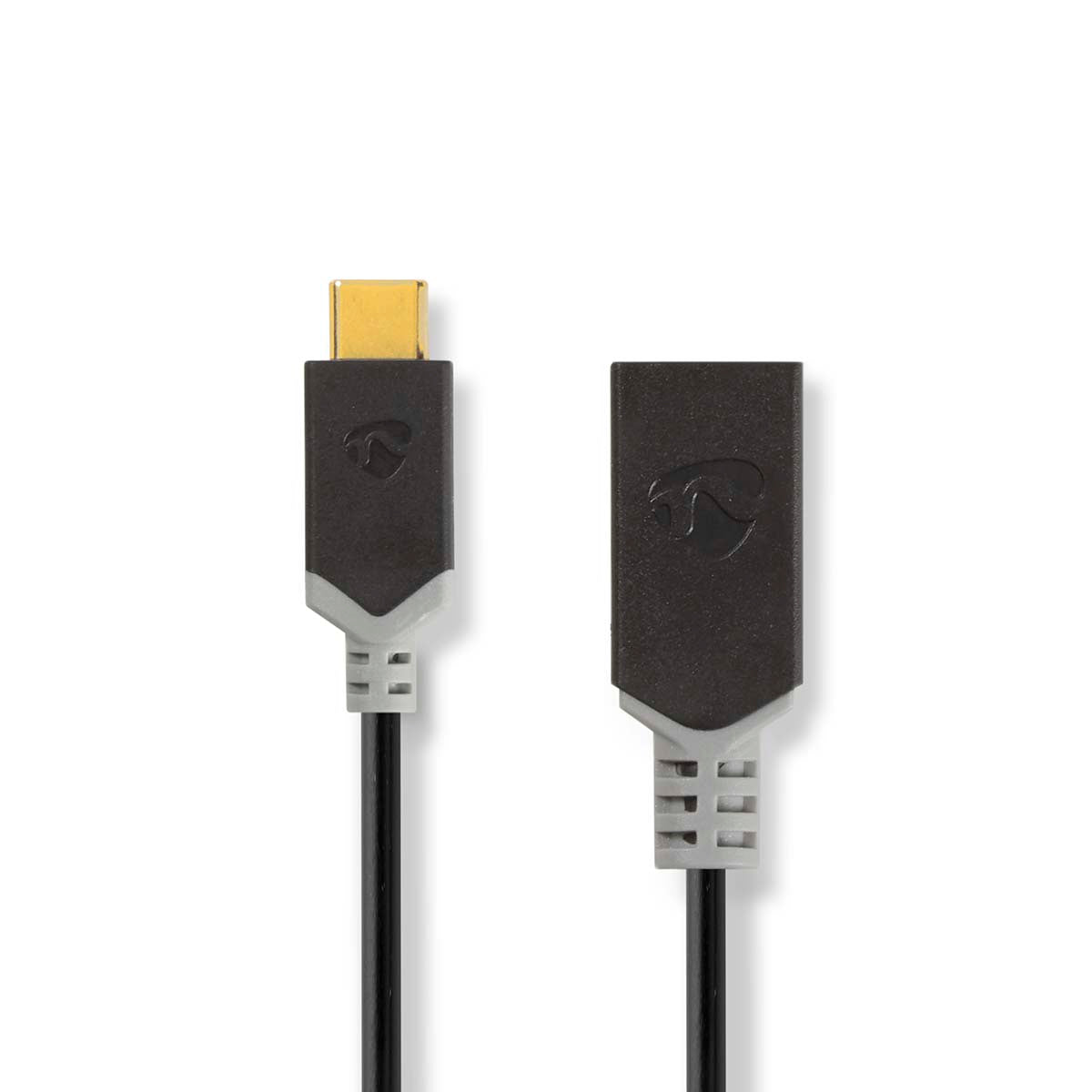 Nedis - USB-C™ Adapter | USB 3.2 Gen 1 | USB-C™ Han | USB-A Hun | 5 Gbps | 0.15 m | Runde | Nikkelplateret | PVC | Antracit | Box - CCBW61710AT015