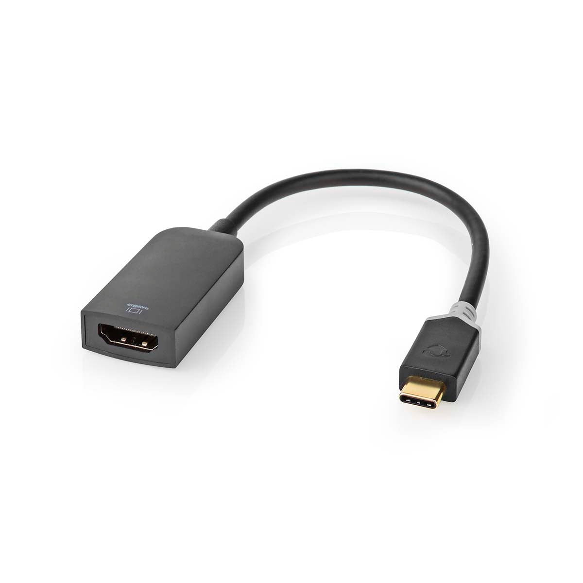 Nedis - USB-C™ Adapter | USB 3.2 Gen 1 | USB-C™ Han | HDMI ™ -udgang | 4K@60Hz | 0.20 m | Runde | Guldplateret | PVC | Antracit | Window Box med Euro lås - CCBW64652AT02