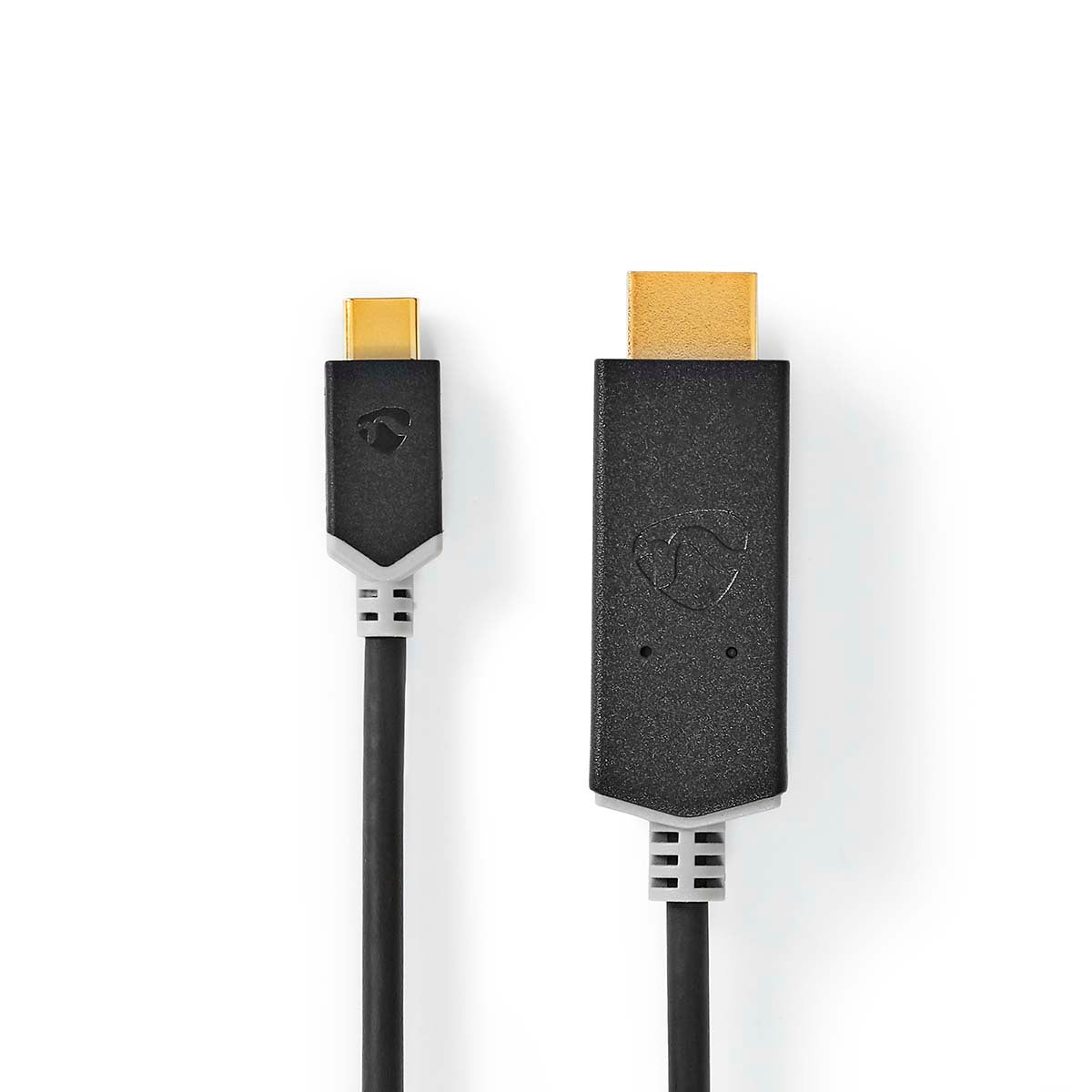 Nedis - USB-C™ Adapter | USB 3.2 Gen 1 | USB-C™ Han | HDMI™ Stik | 4K@60Hz | 2.00 m | Runde | Guldplateret | PVC | Antracit | Box - CCBW64655AT20