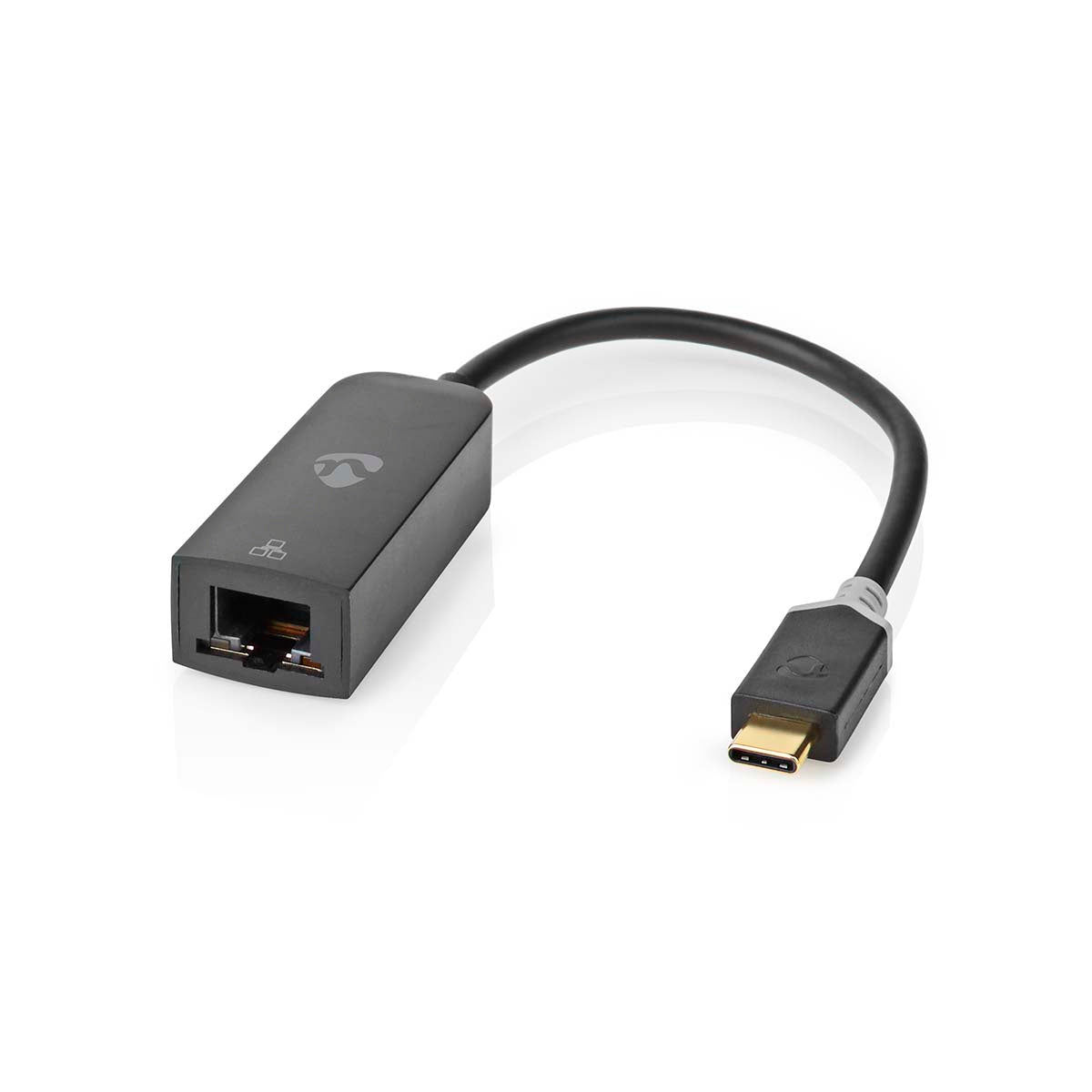 Nedis - USB-netværksadapter | USB 3.2 Gen 1 | 1000 Mbps | USB-C™ Han | RJ45 Hun | 0.20 m | Runde | Guldplateret | Tinkobber | Antracit | Box - CCBW64952AT02