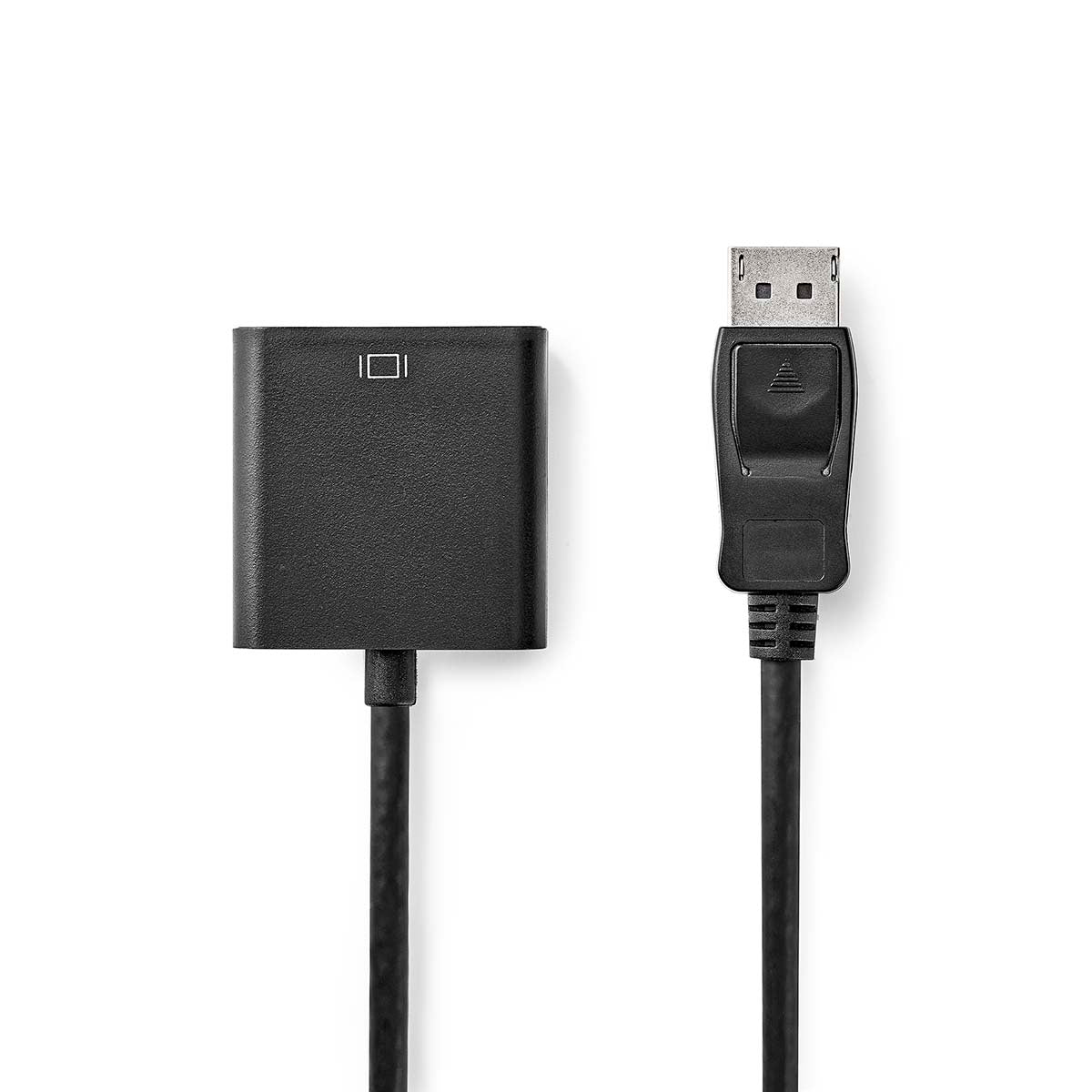 Nedis - DisplayPort adapter | DisplayPort Han | DVI-I 24+5-Pins Hun | 1080p@60Hz | Nikkelplateret | Lige | 0.20 m | Runde | PVC | ABS | Sort | Box - CCGB37250BK02