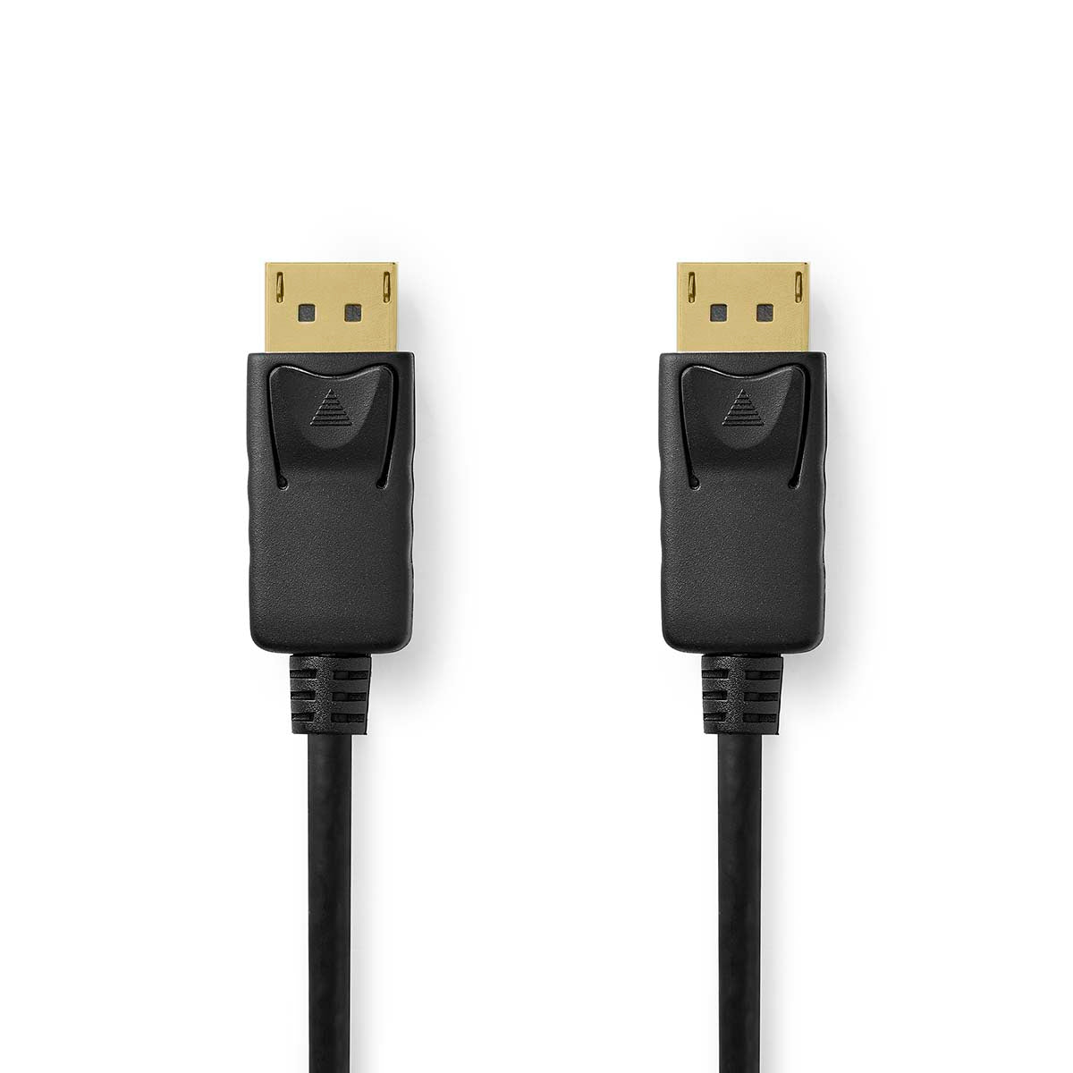 Nedis - Displayport kabel | DisplayPort Han | DisplayPort Han | 8K@60Hz | Guldplateret | 2.00 m | Runde | PVC | Sort | Box - CCGB38010BK20