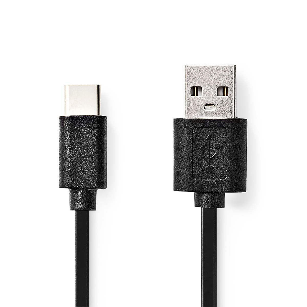 Nedis - USB-kabel | USB 2.0 | USB-C™ Han | USB-A Han | 15 W | 480 Mbps | Nikkelplateret | 3.00 m | Runde | PVC | Sort | Box - CCGB60600BK30