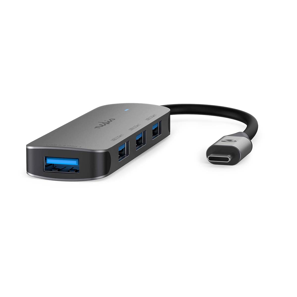 Nedis - USB-hub | 1x USB-C™ | 4x USB A Female | 4-Port port(s) | USB 3.2 Gen 1 | USB Drevet | 5 Gbps - CCGB64220GY01
