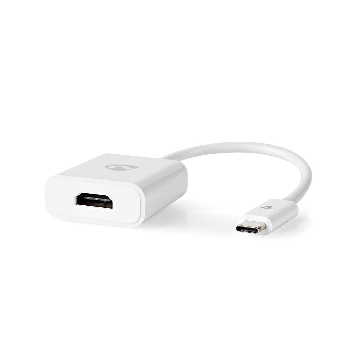 Nedis - USB-C™ Adapter | USB 3.2 Gen 1 | USB-C™ Han | HDMI ™ -udgang | 4K@30Hz | 0.20 m | Runde | Nikkelplateret | PVC | Hvid | Box - CCGB64651WT02