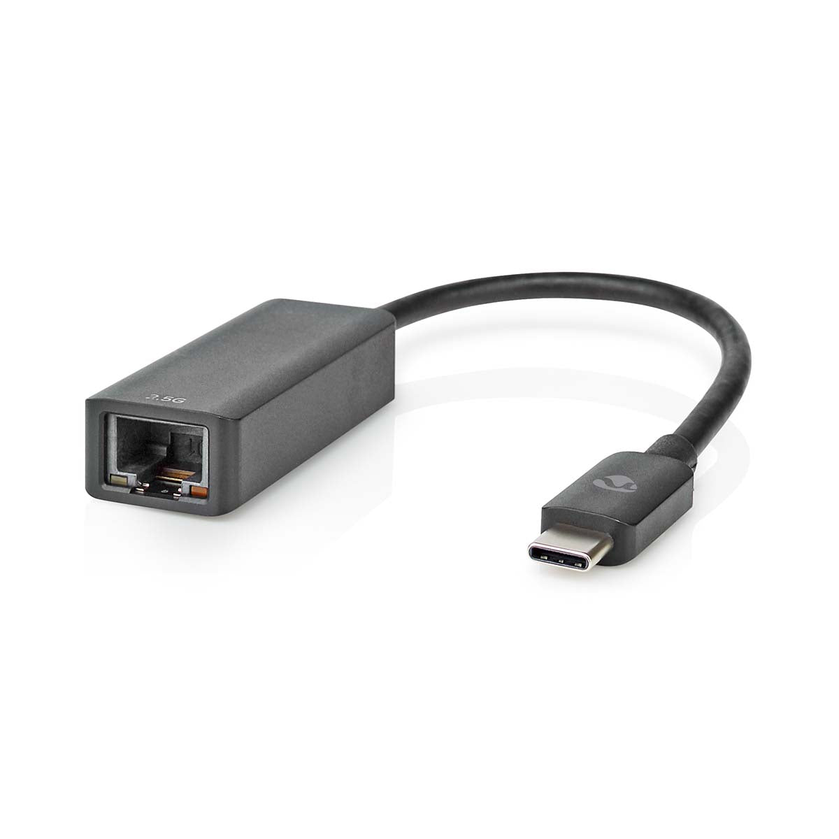 Nedis - USB-netværksadapter | USB 3.2 Gen 1 | 2.5 Gbps | USB-C™ Han | RJ45 Hun | 0.20 m | Runde | Nikkelplateret | Tinkobber | Sort | Box - CCGB64960BK02
