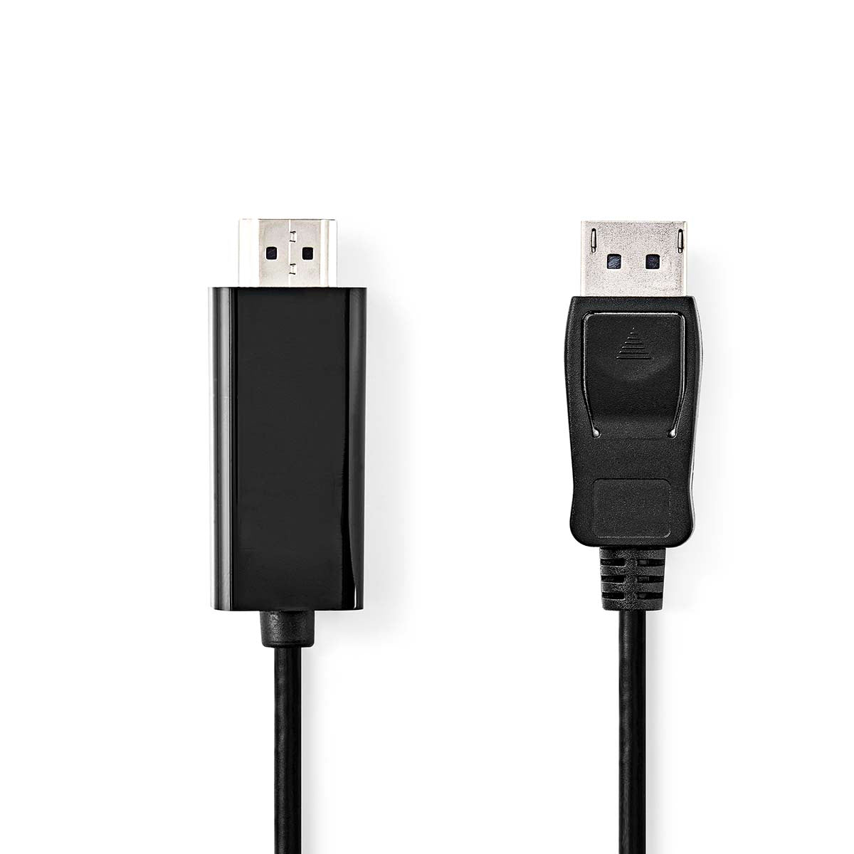 Nedis - Displayport kabel | DisplayPort Han | HDMI™ Stik | 1080p | Nikkelplateret | 2.00 m | Runde | PVC | Sort | Label - CCGL37100BK20