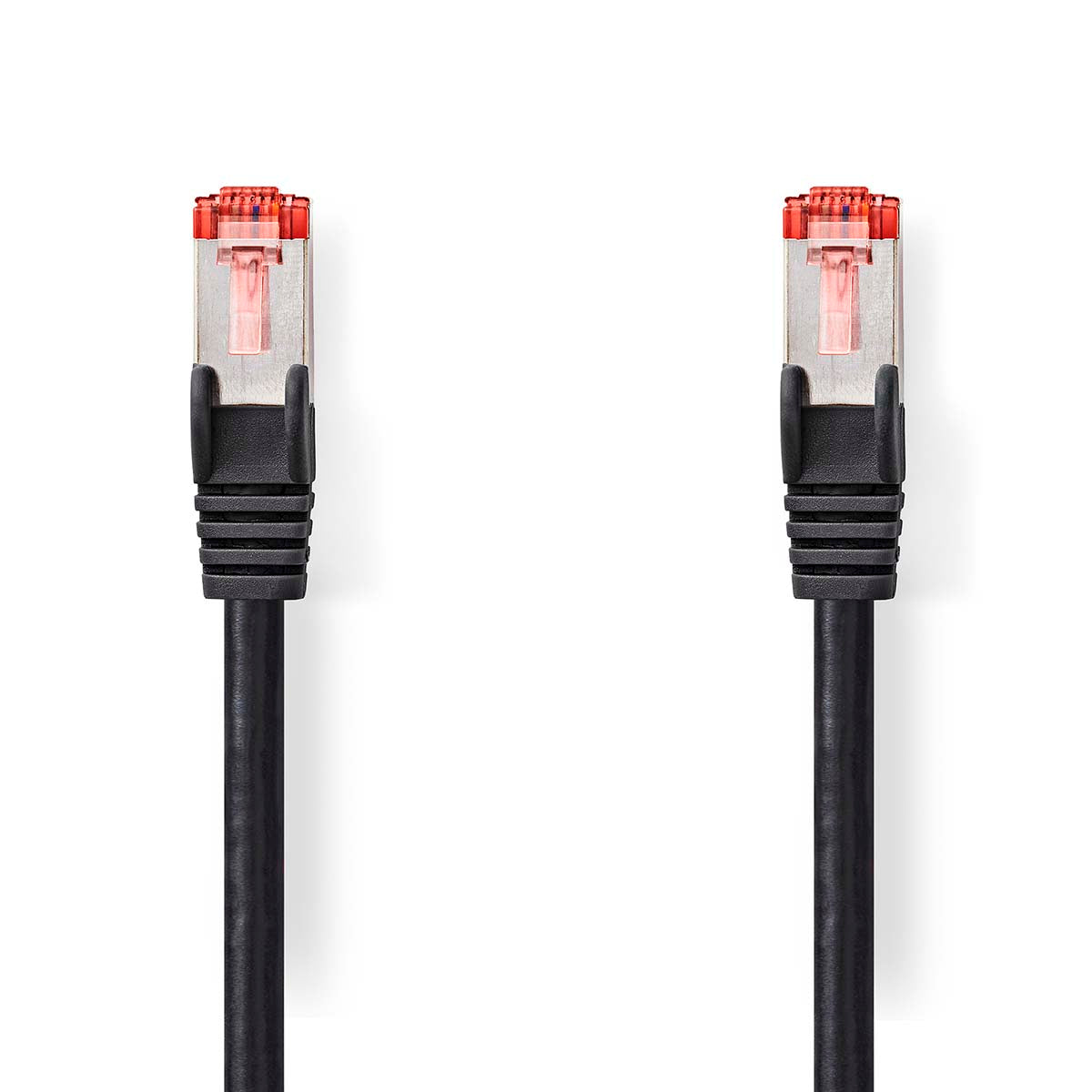 Nedis - Kat 6 kabel | RJ45 Han | RJ45 Han | S/FTP | 7.50 m | Runde | LSZH | Sort | Label - CCGL85221BK75