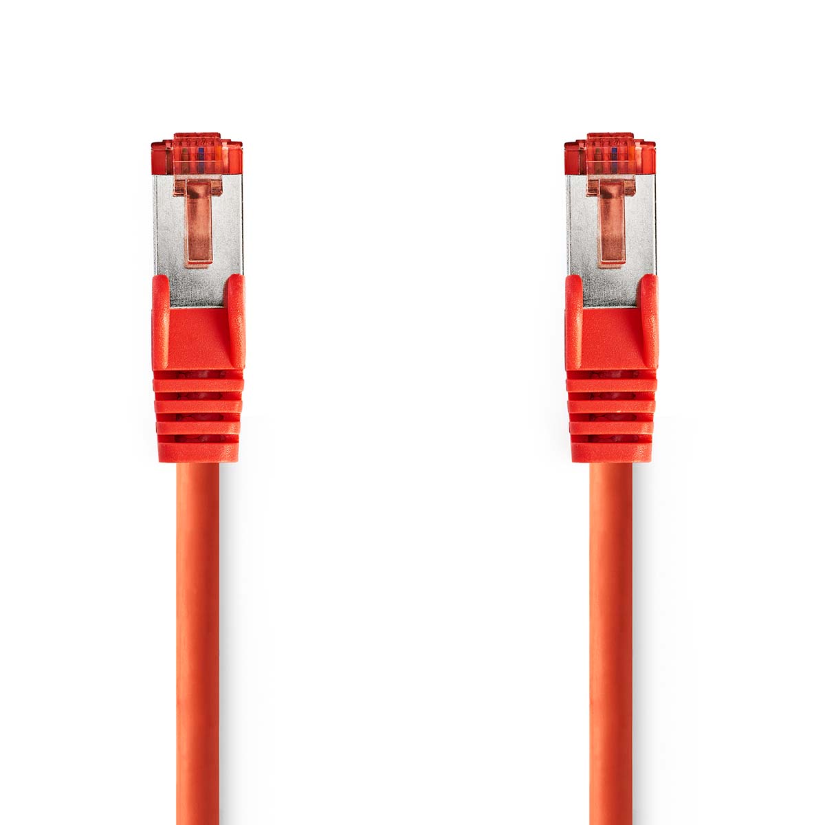 Nedis - Kat 6 kabel | RJ45 Han | RJ45 Han | S/FTP | 10.0 m | Runde | LSZH | Rød | Label - CCGL85221RD100