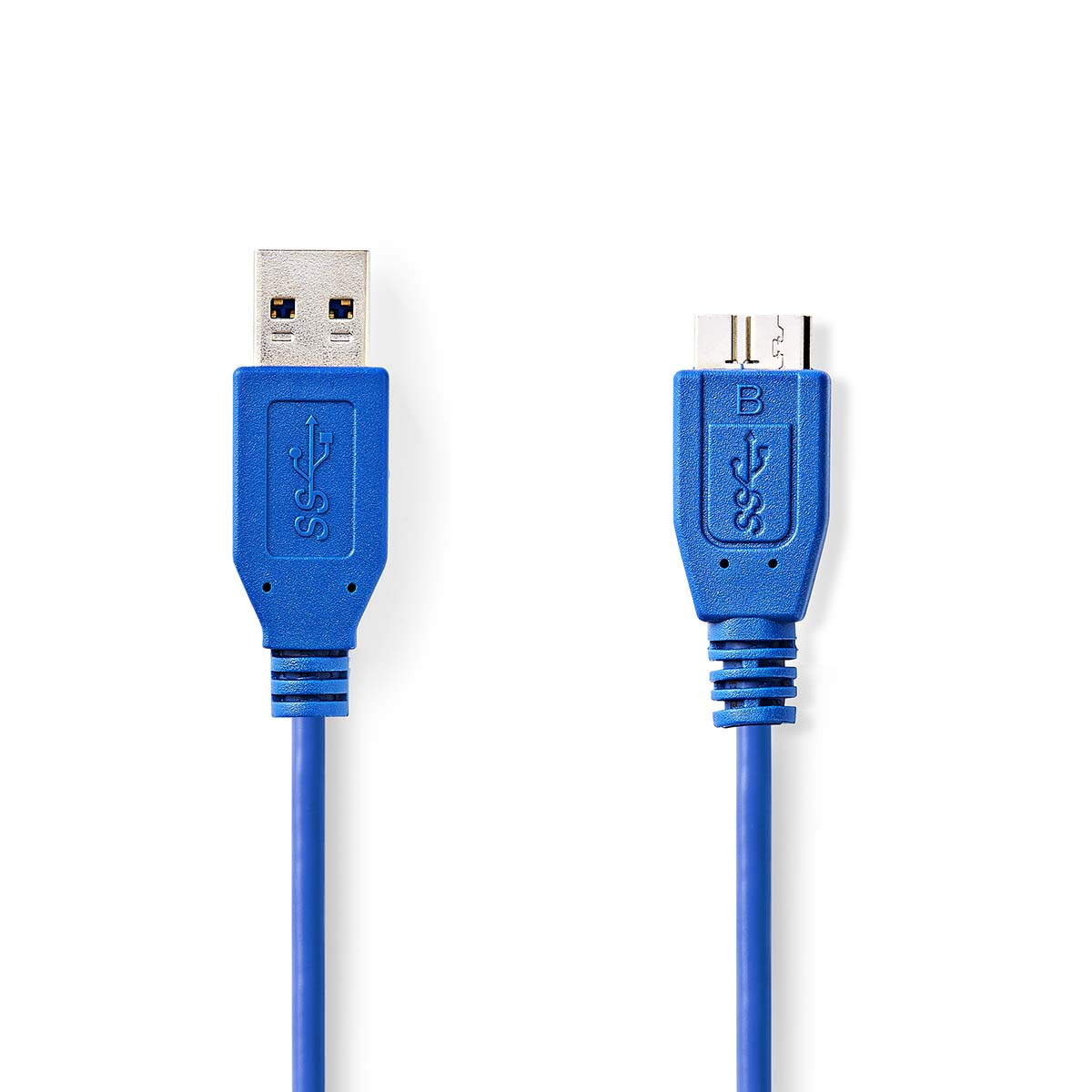 Nedis - USB-kabel | USB 3.2 Gen 1 | USB-A Han | USB Micro-B han | 5 Gbps | Nikkelplateret | 5.00 m | Runde | PVC | Blå | Konvolut - CCGP61500BU50