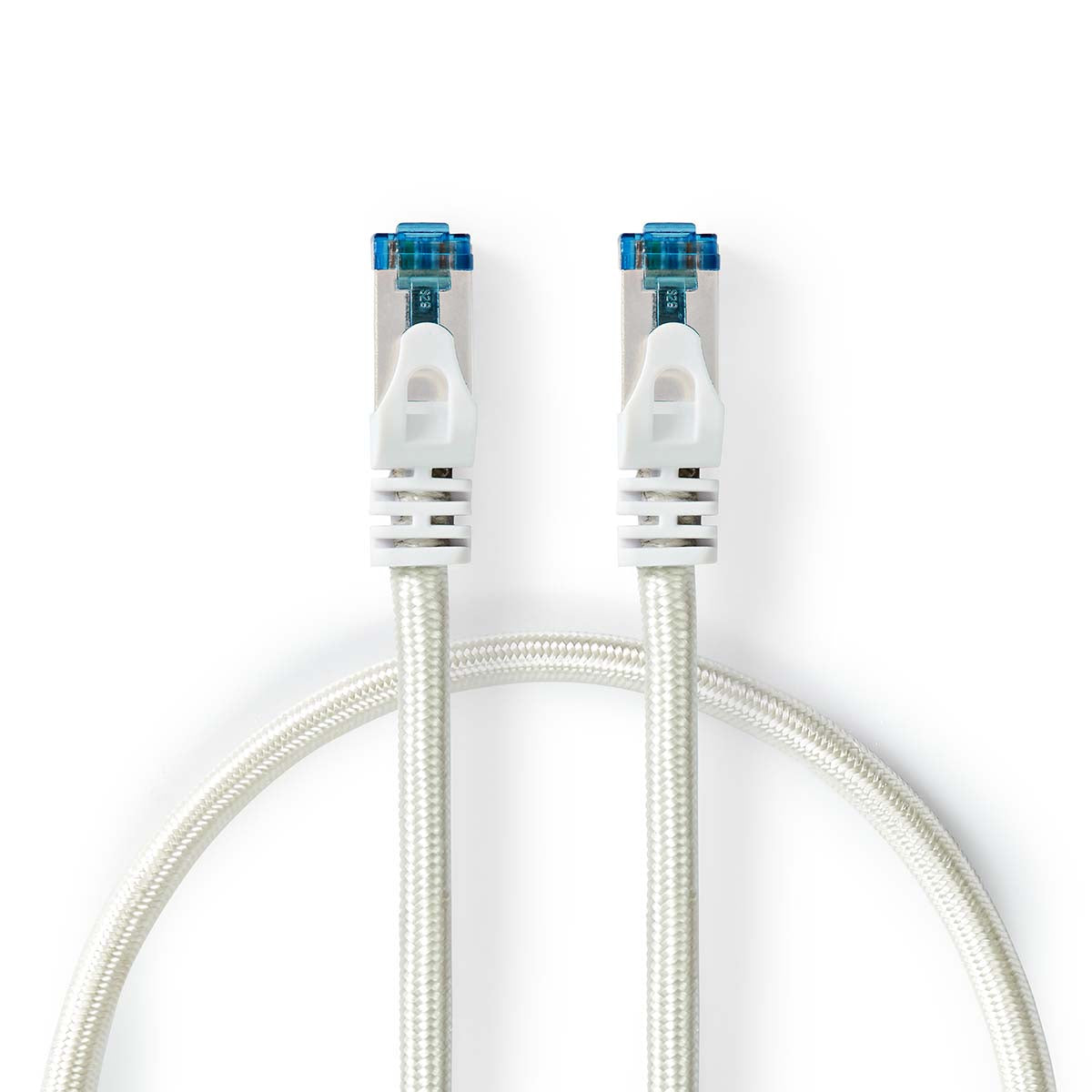 Nedis - CAT6a netværkskabel | S/FTP | RJ45 Han | RJ45 Han | 5.00 m | Snagless | Runde | Flettet / PVC | Sølv | Cover Window Box - CCTB85321AL50