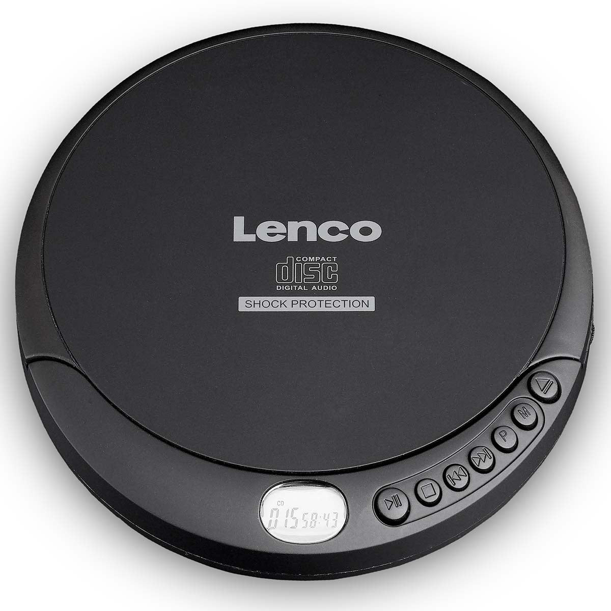 Lenco - Bærbar CD MP3-afspiller med anti-stød Sort - CD-200